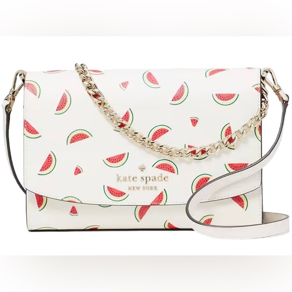 Kate Spade Staci Carson Convertible Watermelon Party Crossbody Cream Multi - Picture 3 of 6